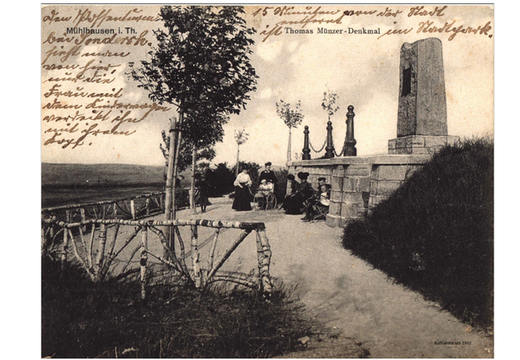 Präsentation der neuen Gedenktafel am Bauernkriegsdenkmal, Rieseninger Berg